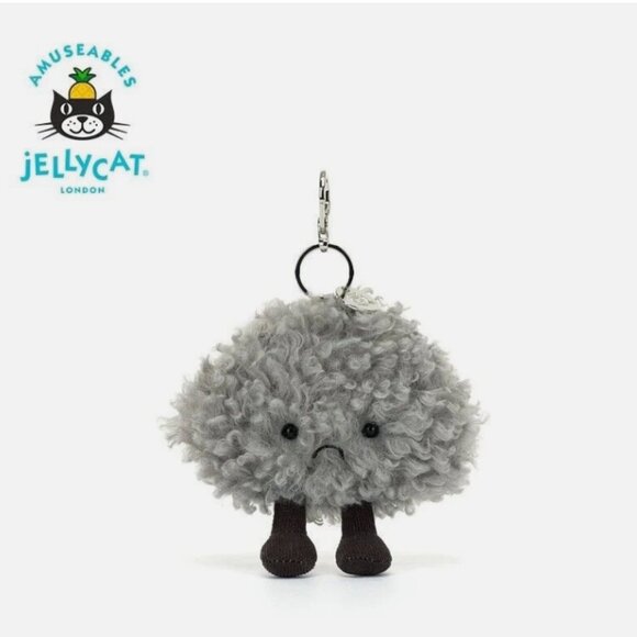 JELLYCAT Amuseables Storm Cloud Bag Charm - Keychain New with Tags - Picture 3 of 8